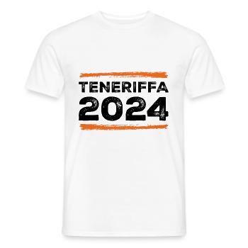 Tenerife 2024 Saying - Men's T-Shirt - white - Front - AI Model Male 178 dark (178cm)