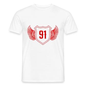 91 Nombre d’armoiries - T-shirt homme - blanc - Devant - AI Model Male 178 dark (178cm)