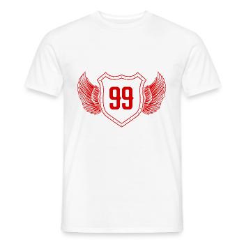 99 Nombre d’armoiries - T-shirt homme - blanc - Devant - AI Model Male 178 dark (178cm)