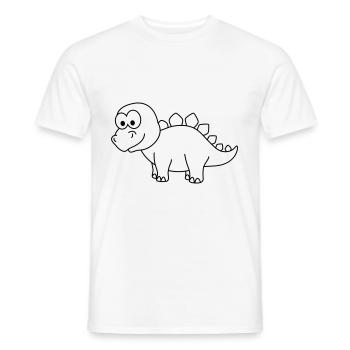 Dinosaurier stegosaurus Comic - Männer T-Shirt - Weiß - Vorne - AI Model Male 178 dark (178cm)