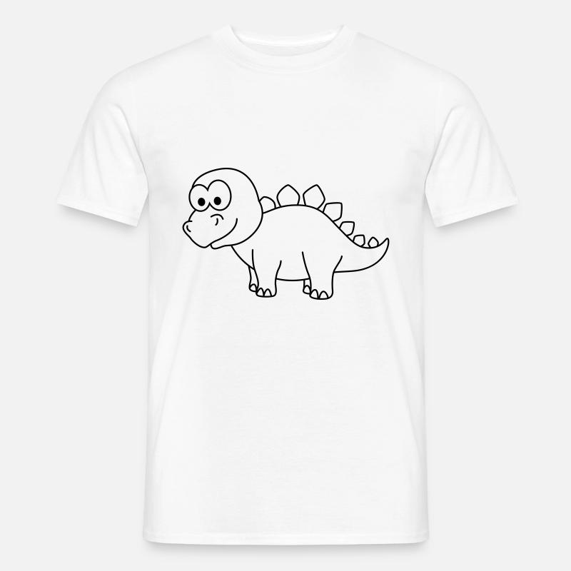 Dinosaurier stegosaurus Comic - Männer T-Shirt - Weiß