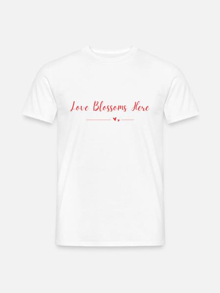Love Blossoms Here - Men's T-Shirt - white