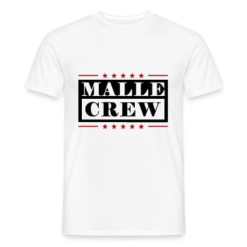 Malle Crew - Men's T-Shirt - white - Front - AI Model Male 178 dark (178cm)