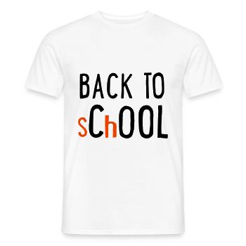 back to school - T-shirt homme - blanc - Devant - AI Model Male 178 dark (178cm)