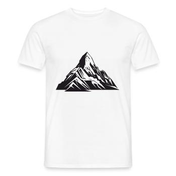 Mountains as a symbol of nature - Men's T-Shirt - white - Front - AI Model Male 178 dark (178cm)