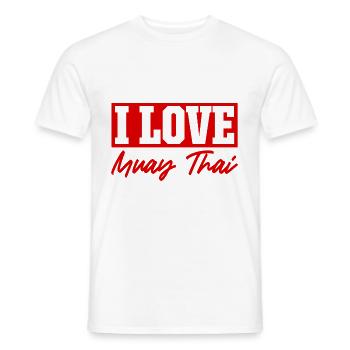 Ich liebe Muay Thai - Männer T-Shirt - Weiß - Vorne - AI Model Male 178 dark (178cm)