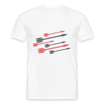 Darts Team Dartpfeile Symbol - Männer T-Shirt - Weiß - Vorne - AI Model Male 178 dark (178cm)