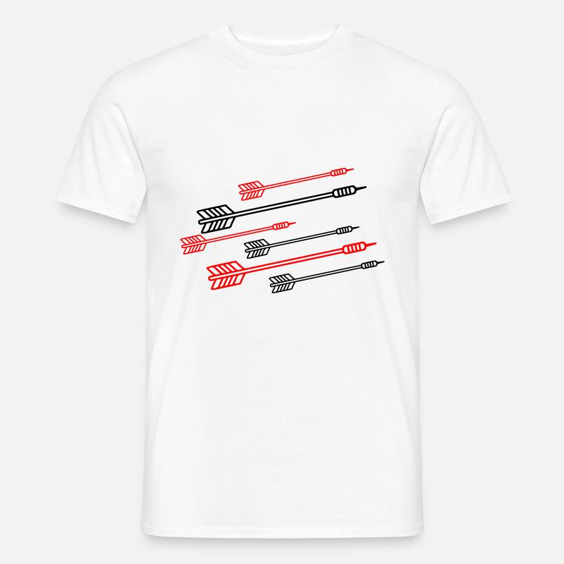 Darts Team Dartpfeile Symbol - Männer T-Shirt - Weiß