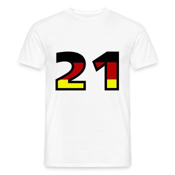 21 Numéro Allemagne Jersey - T-shirt homme - blanc - Devant - AI Model Male 178 dark (178cm)