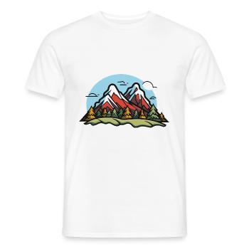 Montagnes, Nature, Paysage - T-shirt homme - blanc - Devant - AI Model Male 178 dark (178cm)