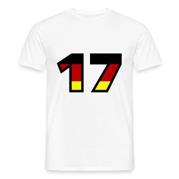 17 Number Germany Jersey - Men's T-Shirt - white - Front - AI Model Male 178 dark (178cm)