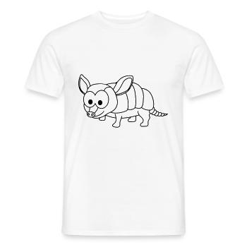 Armadillo Comic Animal - Men's T-Shirt - white - Front - AI Model Male 178 dark (178cm)
