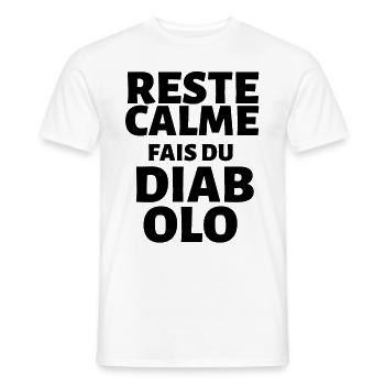 Cadeau humour diabolo cirque passion drôle - T-shirt homme - blanc - Devant - AI Model Male 178 dark (178cm)