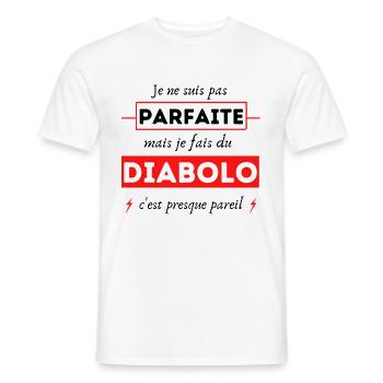 Cadeau humour diabolo cirque passion drôle - T-shirt homme - blanc - Devant - AI Model Male 178 dark (178cm)