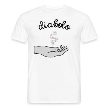 Cadeau humour diabolo cirque passion drôle - T-shirt homme - blanc - Devant - AI Model Male 178 dark (178cm)