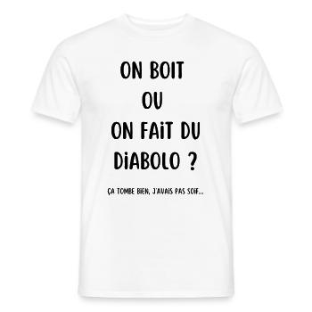 Cadeau humour diabolo cirque passion drôle - T-shirt homme - blanc - Devant - AI Model Male 178 dark (178cm)