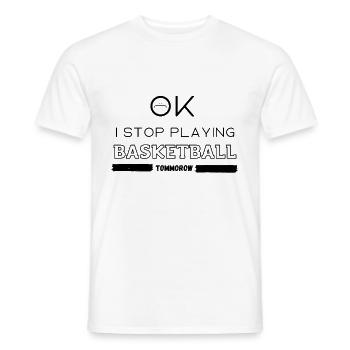 Gift basketball basketball funny sport passion - Men's T-Shirt - white - Front - AI Model Male 178 dark (178cm)