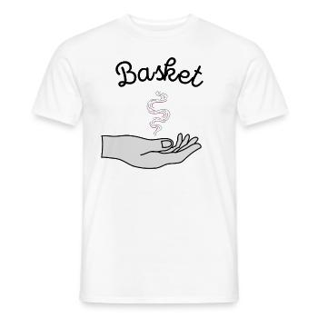 Gift basketball basketball funny sport passion - Men's T-Shirt - white - Front - AI Model Male 178 dark (178cm)