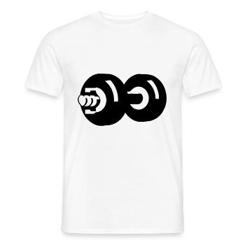 Dumbbell Gym Symbol Workout - T-shirt homme - blanc - Devant - AI Model Male 178 dark (178cm)