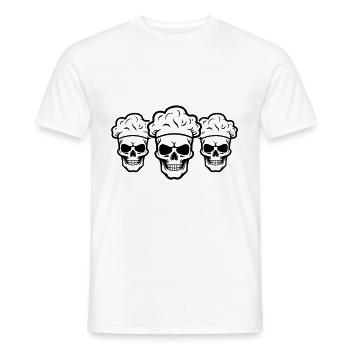 Chef Squelette - T-shirt homme - blanc - Devant - AI Model Male 178 dark (178cm)