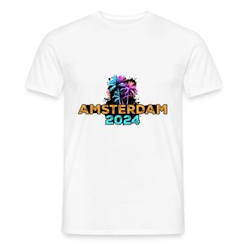 Amsterdam 2024 Tour - Men's T-Shirt - white - Front - AI Model Male 178 dark (178cm)