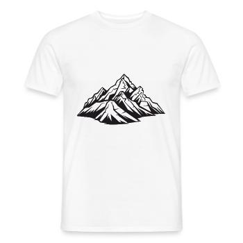 Berge Symbol Icon - Männer T-Shirt - Weiß - Vorne - AI Model Male 178 dark (178cm)
