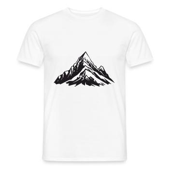 Mountains Symbol Mountaineering - Men's T-Shirt - white - Front - AI Model Male 178 dark (178cm)