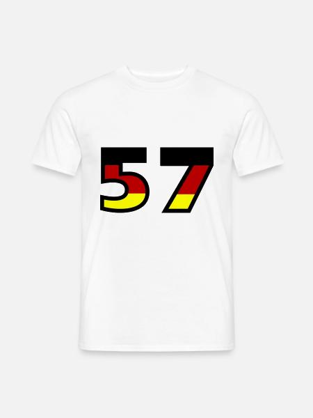 57 Number Germany Jersey - Men's T-Shirt - white
