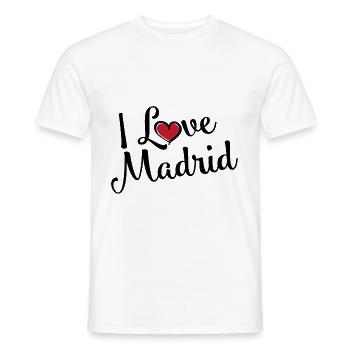J’aime Madrid - T-shirt homme - blanc - Devant - AI Model Male 178 dark (178cm)
