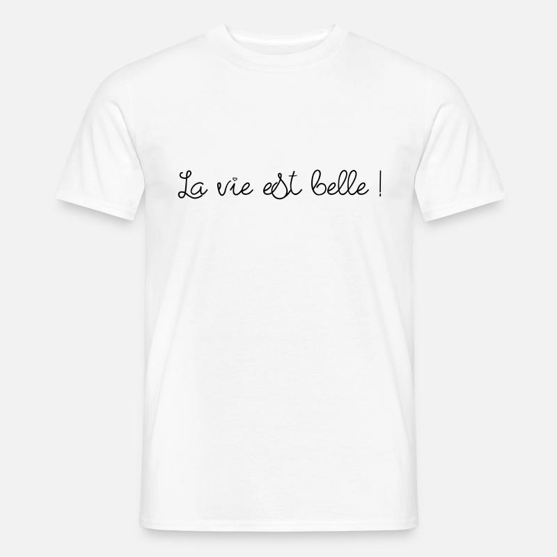 Das Leben ist gut! - Männer T-Shirt - Weiß