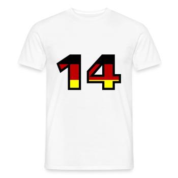 14 Zahl Deutschland Trikot - Männer T-Shirt - Weiß - Vorne - AI Model Male 178 dark (178cm)