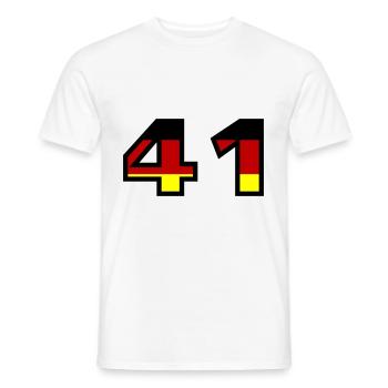 41 Numéro Allemagne Jersey - T-shirt homme - blanc - Devant - AI Model Male 178 dark (178cm)