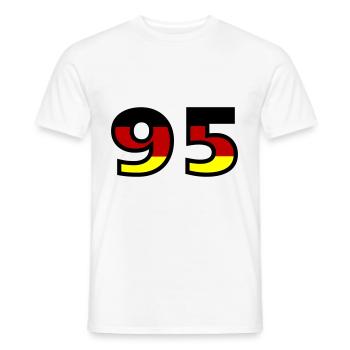 Maillot Allemagne numéro 95 - T-shirt homme - blanc - Devant - AI Model Male 178 dark (178cm)