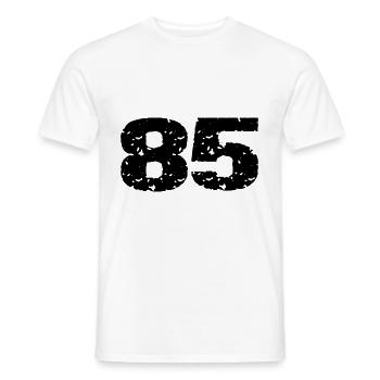85 Number jersey - Men's T-Shirt - white - Front - AI Model Male 178 dark (178cm)