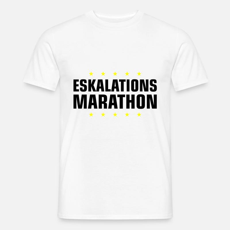 Eskalations Marathon - Männer T-Shirt - Weiß