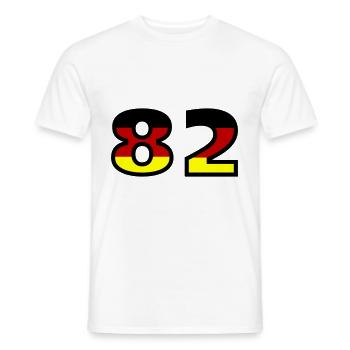 82 Numéro Allemagne Jersey - T-shirt homme - blanc - Devant - AI Model Male 178 dark (178cm)