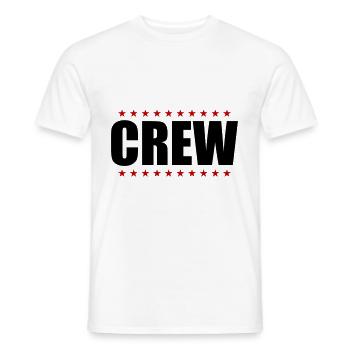 Conception de l’équipage - T-shirt homme - blanc - Devant - AI Model Male 178 dark (178cm)
