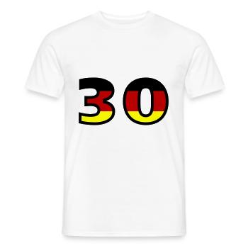 Numéro 30 Allemagne Jersey - T-shirt homme - blanc - Devant - AI Model Male 178 dark (178cm)