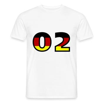 2 Zahl Deutschland Trikot - Männer T-Shirt - Weiß - Vorne - AI Model Male 178 dark (178cm)