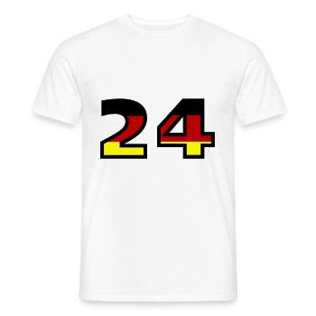 24 Number Germany Jersey - Men's T-Shirt - white - Front - AI Model Male 178 dark (178cm)