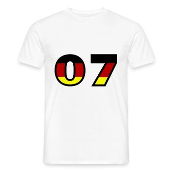 7 Number Germany Jersey - Men's T-Shirt - white - Front - AI Model Male 178 dark (178cm)