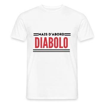 Cadeau humour diabolo cirque passion drôle - T-shirt homme - blanc - Devant - AI Model Male 178 dark (178cm)