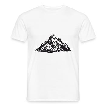 Mountains Nature Mountain Symbol - Men's T-Shirt - white - Front - AI Model Male 178 dark (178cm)