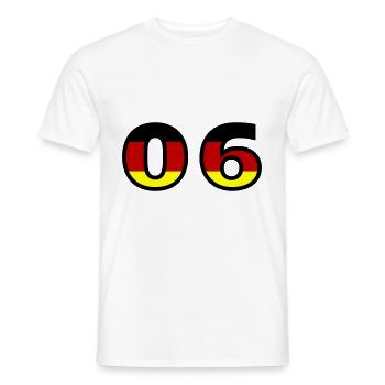 6 Numéro Allemagne Jersey - T-shirt homme - blanc - Devant - AI Model Male 178 dark (178cm)