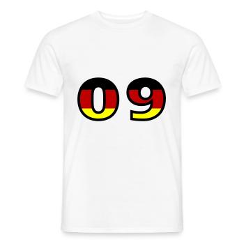 9 Numéro Allemagne Jersey - T-shirt homme - blanc - Devant - AI Model Male 178 dark (178cm)