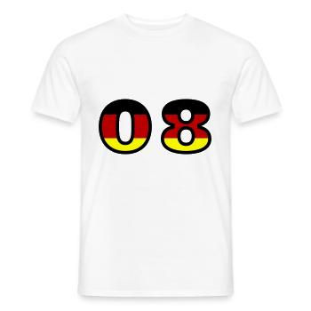 8 Number Germany Jersey - Men's T-Shirt - white - Front - AI Model Male 178 dark (178cm)