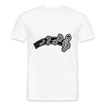 Clé de symbole de notes de musique - T-shirt homme - blanc - Devant - AI Model Male 178 dark (178cm)