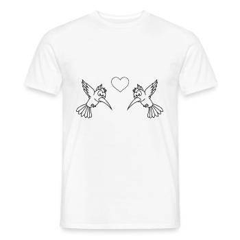 Colibri Comic Couple amour - T-shirt homme - blanc - Devant - AI Model Male 178 dark (178cm)