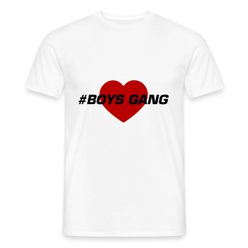 Boys Gang Herz Liebe - Männer T-Shirt - Weiß - Vorne - AI Model Male 178 dark (178cm)