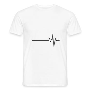 beat - Herzschlag - Strich Liebe - Männer T-Shirt - Weiß - Vorne - AI Model Male 178 dark (178cm)